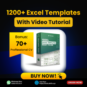 1200+ Excel Ready Templates with 32+ Premium Video Tutorials (Bonus: 70+ Professional Editable CV Templates)